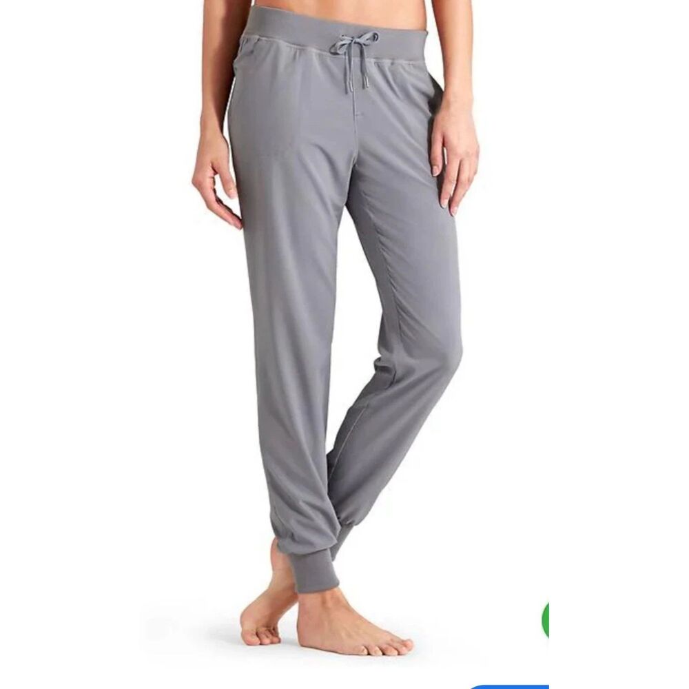 ATHLETA City Joggers pants women’s size 4 grey pockets drawstring Athleisure